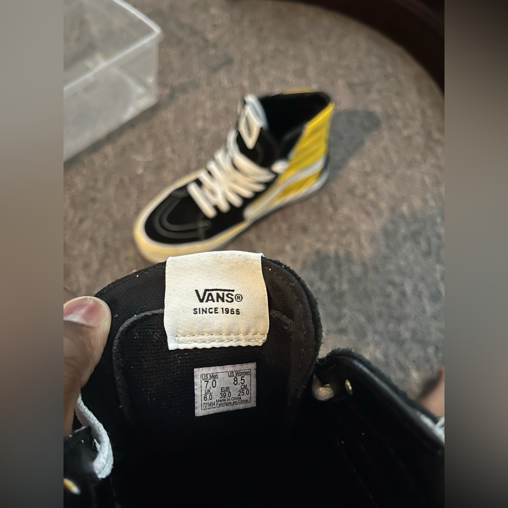SHOESNew Vans Sk8-Hi Bolt Freesia Yellow/True White Sneakers High-Top Shoes 2021